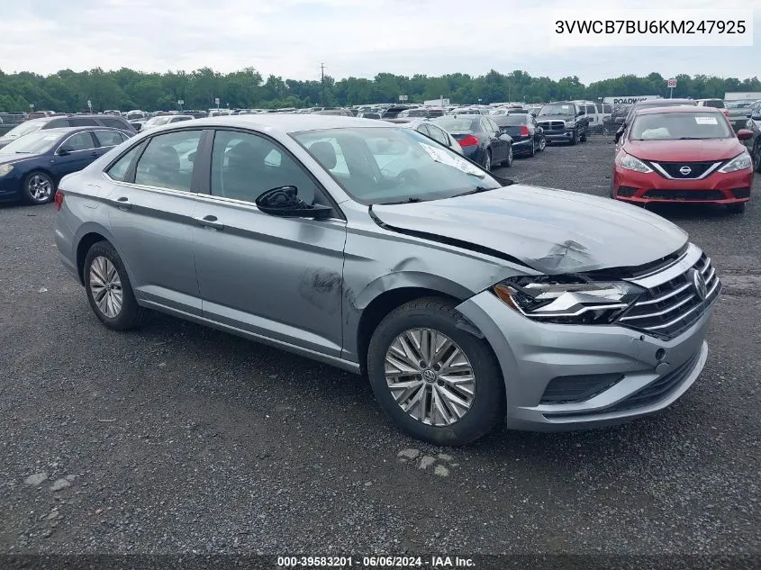 2019 Volkswagen Jetta 1.4T R-Line/1.4T S/1.4T Se VIN: 3VWCB7BU6KM247925 Lot: 39583201