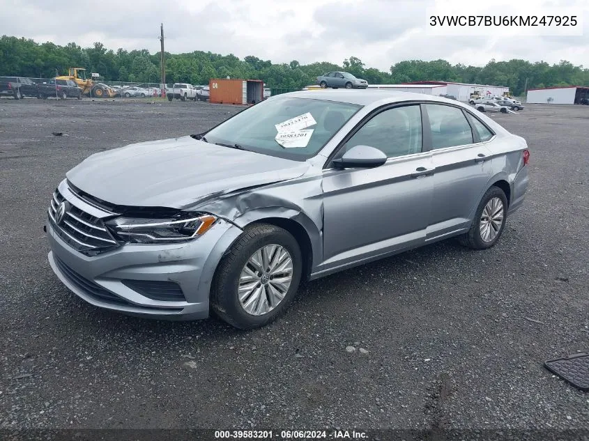 2019 Volkswagen Jetta 1.4T R-Line/1.4T S/1.4T Se VIN: 3VWCB7BU6KM247925 Lot: 39583201