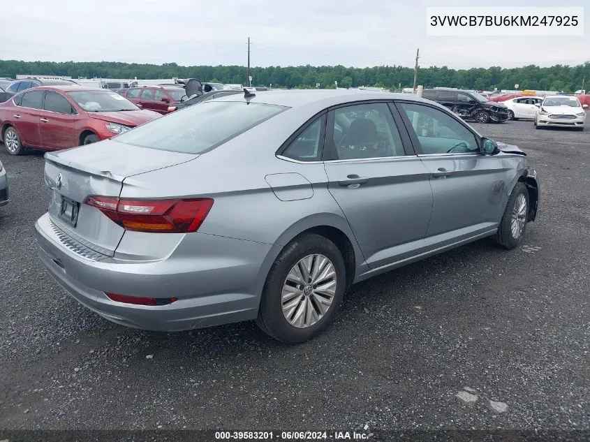 2019 Volkswagen Jetta 1.4T R-Line/1.4T S/1.4T Se VIN: 3VWCB7BU6KM247925 Lot: 39583201