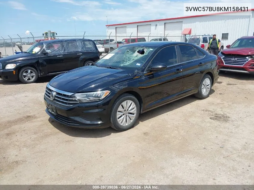 2019 Volkswagen Jetta 1.4T R-Line/1.4T S/1.4T Se VIN: 3VWC57BU8KM158431 Lot: 39739036