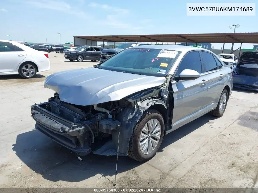 2019 Volkswagen Jetta 1.4T R-Line/1.4T S/1.4T Se VIN: 3VWC57BU6KM174689 Lot: 39754363