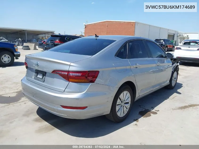 2019 Volkswagen Jetta 1.4T R-Line/1.4T S/1.4T Se VIN: 3VWC57BU6KM174689 Lot: 39754363