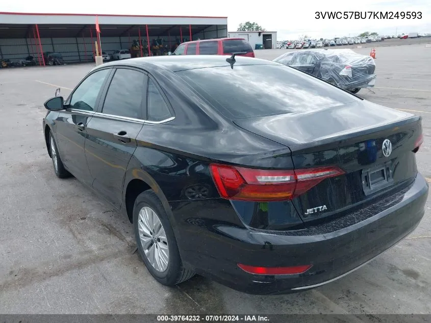 2019 Volkswagen Jetta 1.4T R-Line/1.4T S/1.4T Se VIN: 3VWC57BU7KM249593 Lot: 39764232