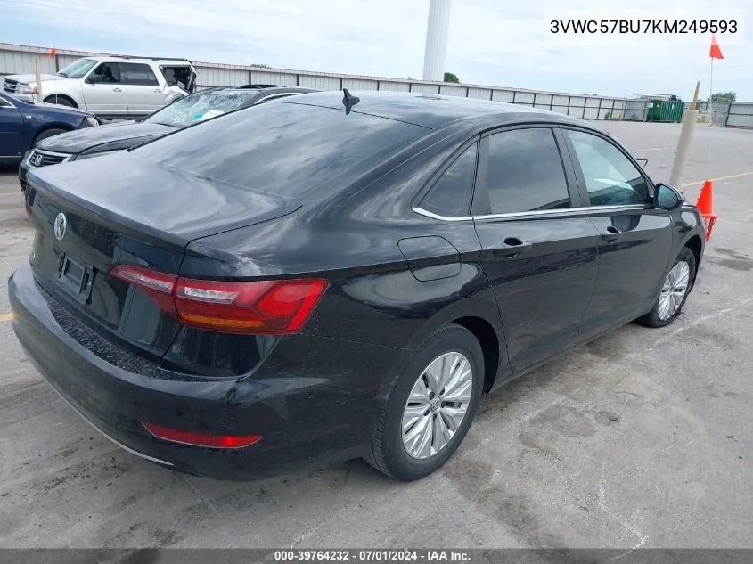 2019 Volkswagen Jetta 1.4T R-Line/1.4T S/1.4T Se VIN: 3VWC57BU7KM249593 Lot: 39764232