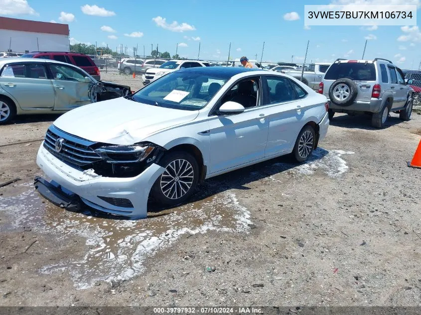 2019 Volkswagen Jetta 1.4T Sel VIN: 3VWE57BU7KM106734 Lot: 39797932