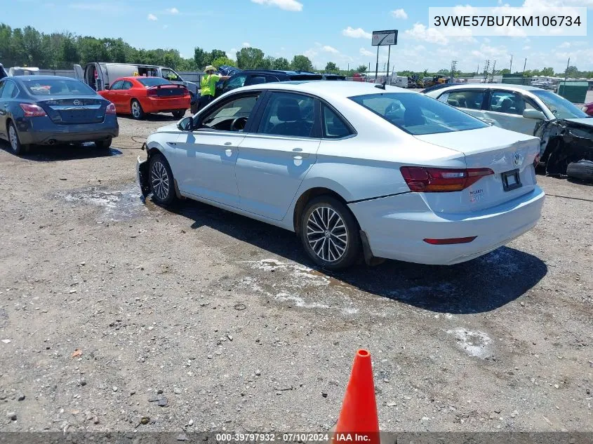 2019 Volkswagen Jetta 1.4T Sel VIN: 3VWE57BU7KM106734 Lot: 39797932