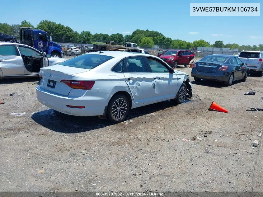 2019 Volkswagen Jetta 1.4T Sel VIN: 3VWE57BU7KM106734 Lot: 39797932