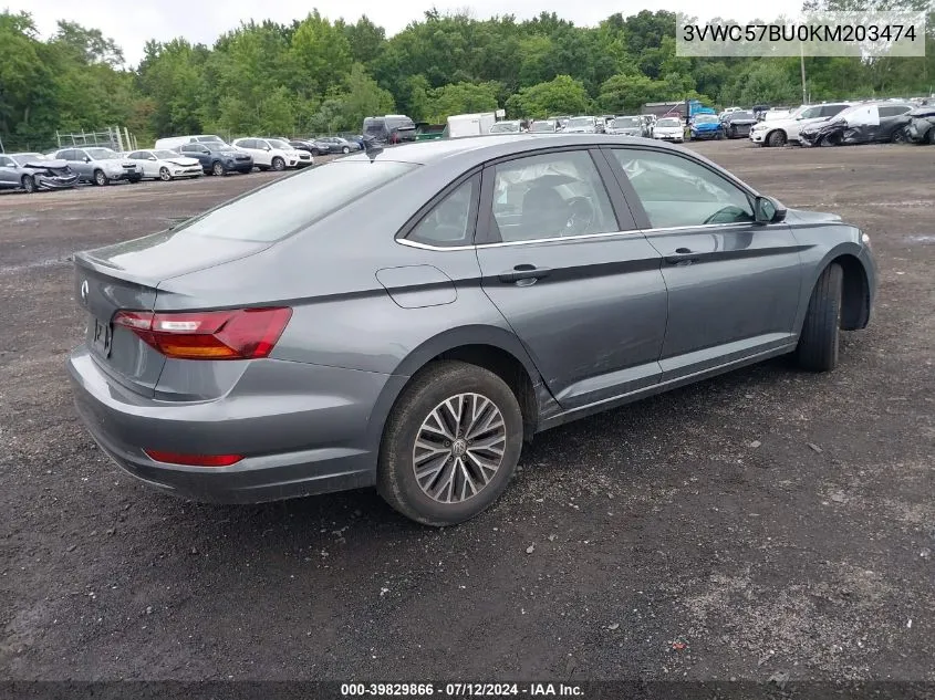 2019 Volkswagen Jetta 1.4T R-Line/1.4T S/1.4T Se VIN: 3VWC57BU0KM203474 Lot: 39829866