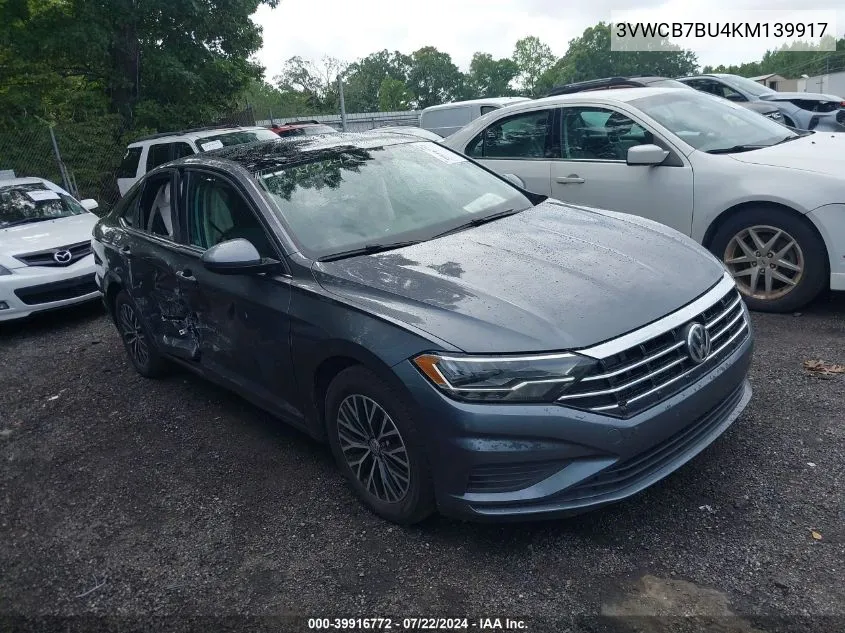 2019 Volkswagen Jetta 1.4T R-Line/1.4T S/1.4T Se VIN: 3VWCB7BU4KM139917 Lot: 39916772