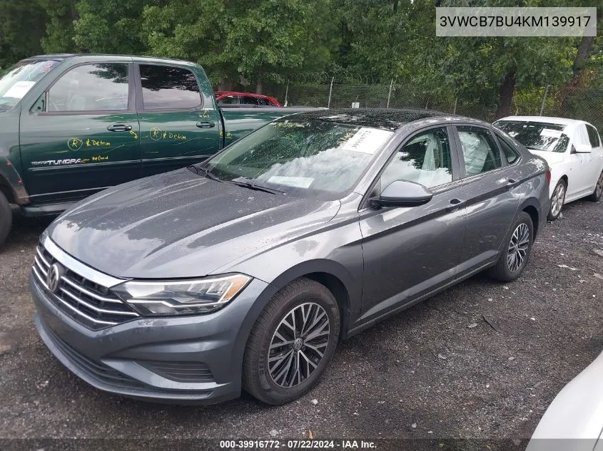 2019 Volkswagen Jetta 1.4T R-Line/1.4T S/1.4T Se VIN: 3VWCB7BU4KM139917 Lot: 39916772