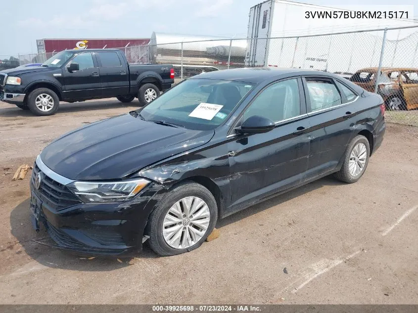 3VWN57BU8KM215171 2019 Volkswagen Jetta 1.4T S