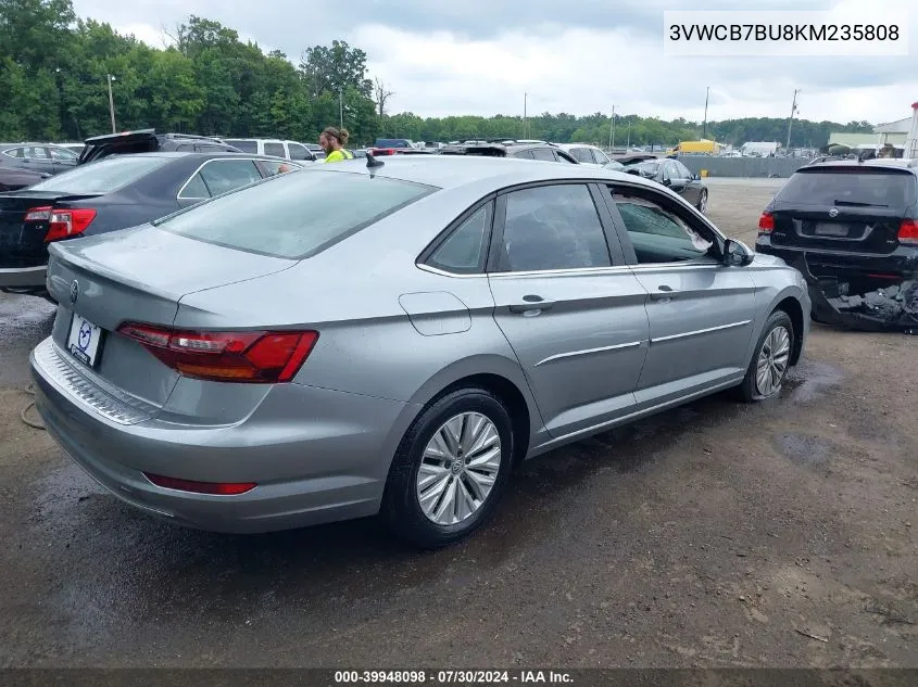 2019 Volkswagen Jetta 1.4T R-Line/1.4T S/1.4T Se VIN: 3VWCB7BU8KM235808 Lot: 39948098