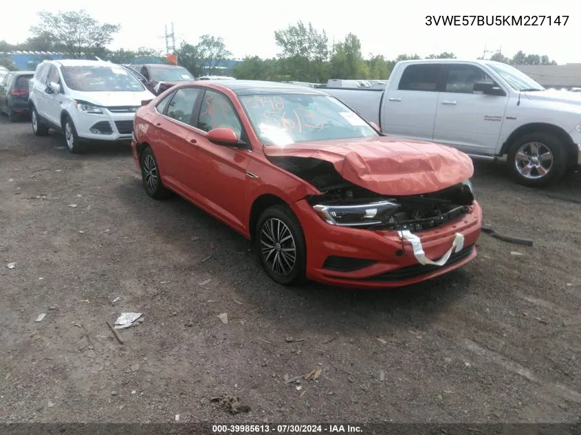 3VWE57BU5KM227147 2019 Volkswagen Jetta 1.4T Sel