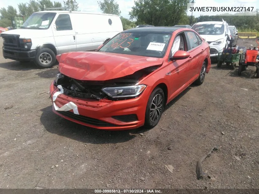 2019 Volkswagen Jetta 1.4T Sel VIN: 3VWE57BU5KM227147 Lot: 39985613