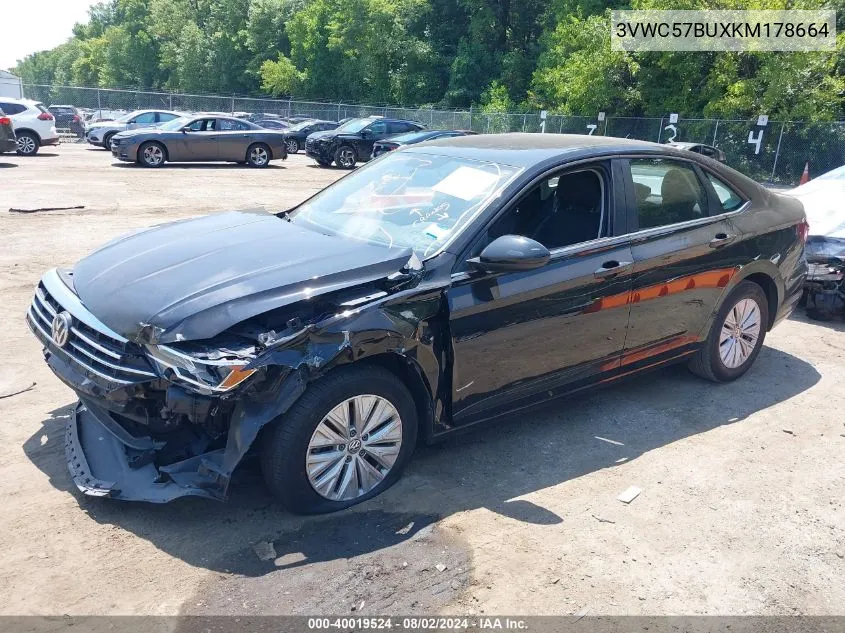 2019 Volkswagen Jetta 1.4T R-Line/1.4T S/1.4T Se VIN: 3VWC57BUXKM178664 Lot: 40019524