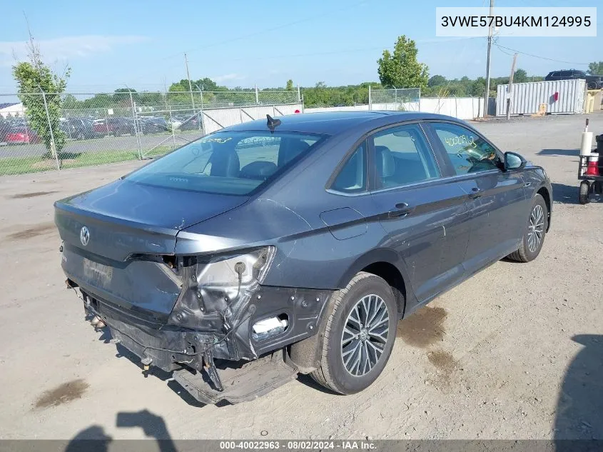 2019 Volkswagen Jetta 1.4T Sel VIN: 3VWE57BU4KM124995 Lot: 40022963