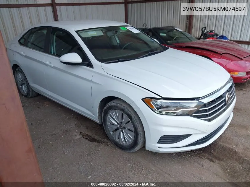 2019 Volkswagen Jetta 1.4T R-Line/1.4T S/1.4T Se VIN: 3VWC57BU5KM074597 Lot: 40026092