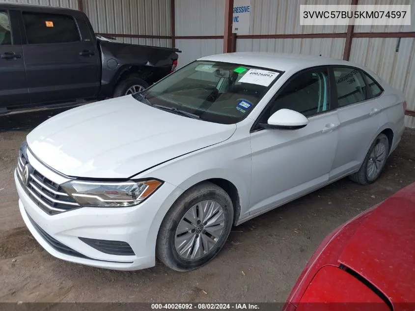 2019 Volkswagen Jetta 1.4T R-Line/1.4T S/1.4T Se VIN: 3VWC57BU5KM074597 Lot: 40026092