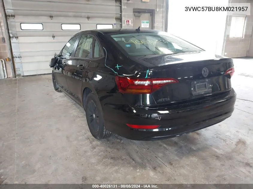 2019 Volkswagen Jetta 1.4T R-Line/1.4T S/1.4T Se VIN: 3VWC57BU8KM021957 Lot: 40026131