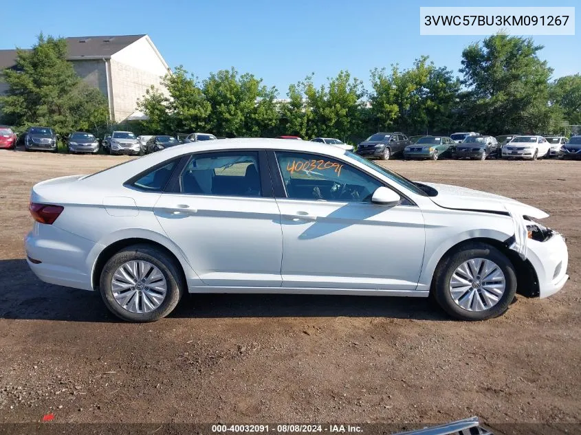 2019 Volkswagen Jetta 1.4T R-Line/1.4T S/1.4T Se VIN: 3VWC57BU3KM091267 Lot: 40032091