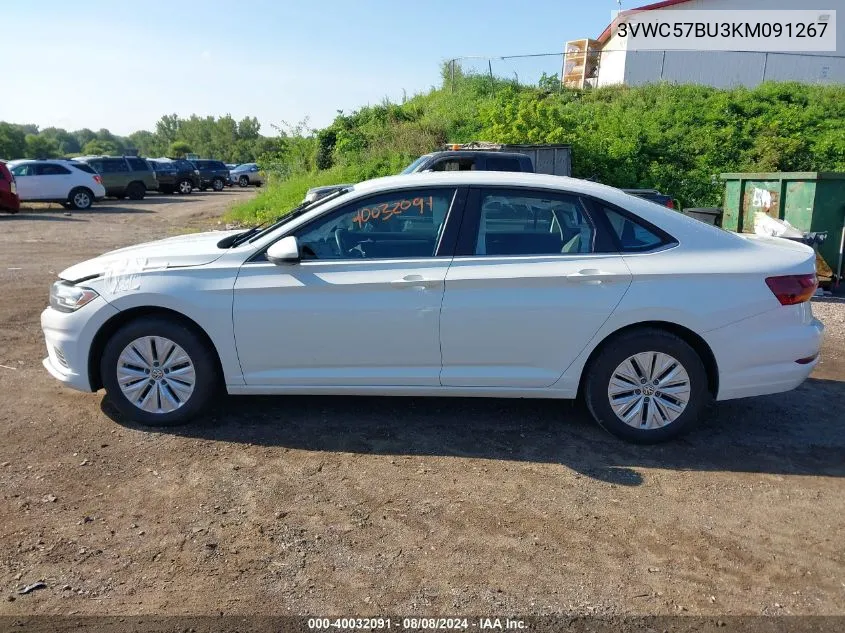 2019 Volkswagen Jetta 1.4T R-Line/1.4T S/1.4T Se VIN: 3VWC57BU3KM091267 Lot: 40032091