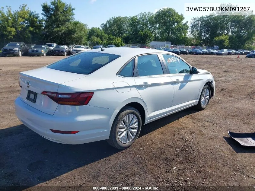 2019 Volkswagen Jetta 1.4T R-Line/1.4T S/1.4T Se VIN: 3VWC57BU3KM091267 Lot: 40032091