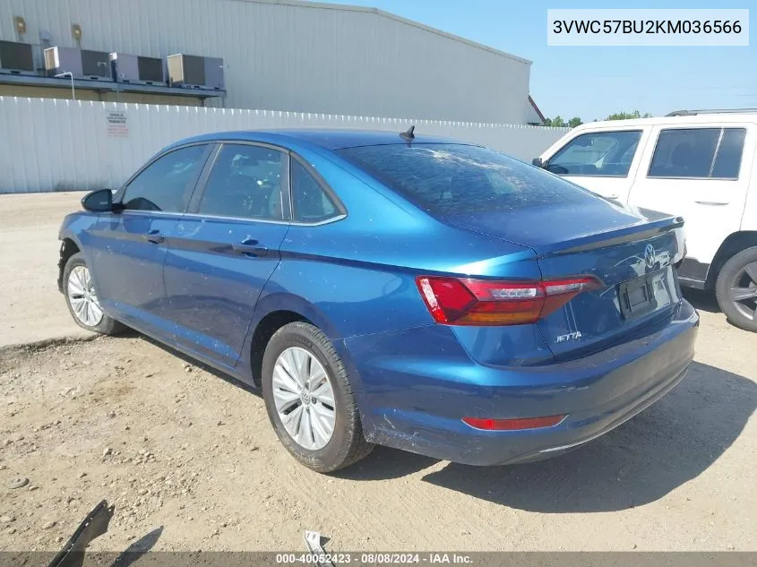 2019 Volkswagen Jetta 1.4T R-Line/1.4T S/1.4T Se VIN: 3VWC57BU2KM036566 Lot: 40052423