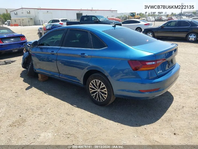 2019 Volkswagen Jetta 1.4T R-Line/1.4T S/1.4T Se VIN: 3VWCB7BU6KM222135 Lot: 40076141