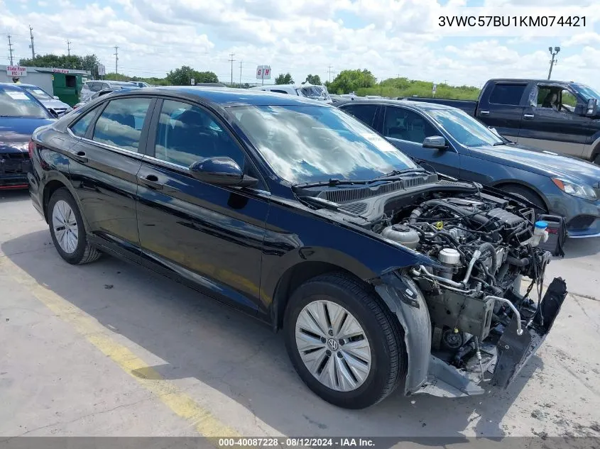 2019 Volkswagen Jetta S/Se/R-Line VIN: 3VWC57BU1KM074421 Lot: 40087228