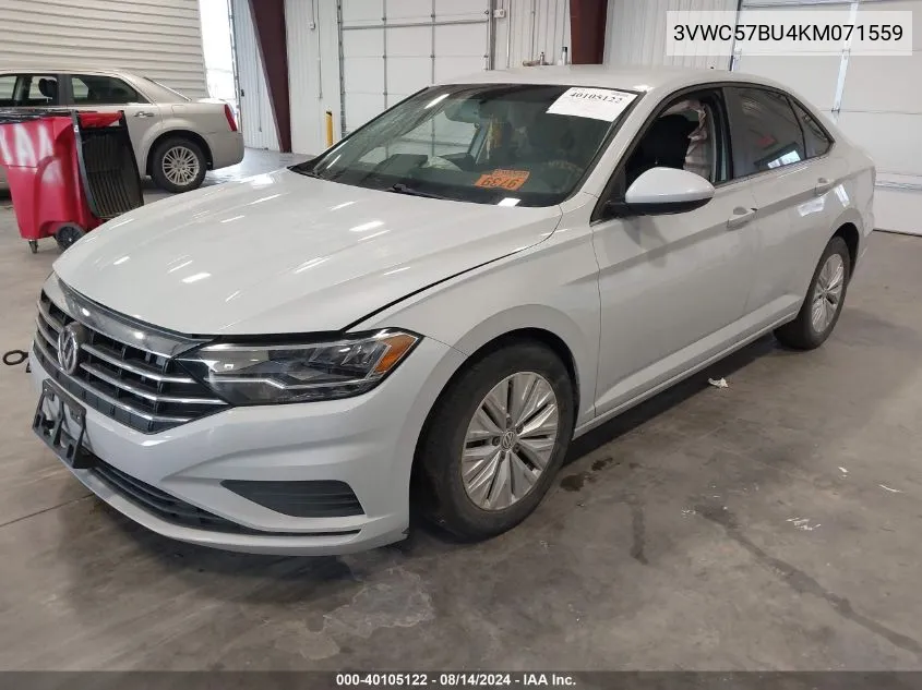 2019 Volkswagen Jetta VIN: 3VWC57BU4KM071559 Lot: 40105122