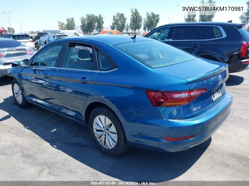 3VWC57BU4KM170981 2019 Volkswagen Jetta 1.4T R-Line/1.4T S/1.4T Se