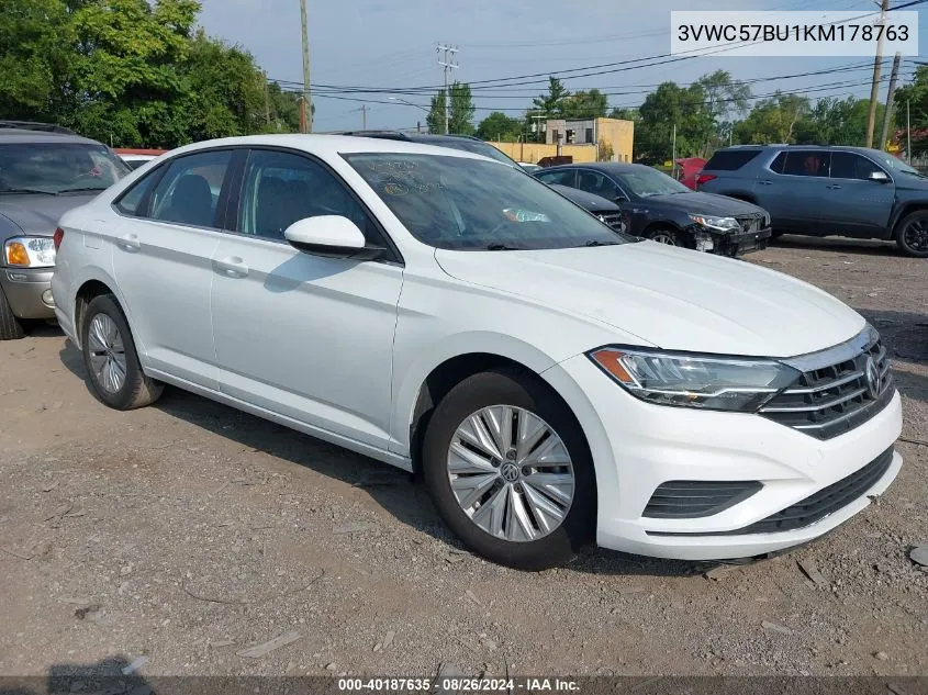 2019 Volkswagen Jetta 1.4T R-Line/1.4T S/1.4T Se VIN: 3VWC57BU1KM178763 Lot: 40187635