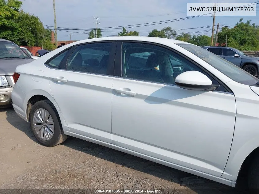 2019 Volkswagen Jetta 1.4T R-Line/1.4T S/1.4T Se VIN: 3VWC57BU1KM178763 Lot: 40187635