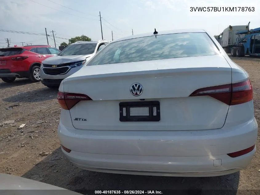 2019 Volkswagen Jetta 1.4T R-Line/1.4T S/1.4T Se VIN: 3VWC57BU1KM178763 Lot: 40187635