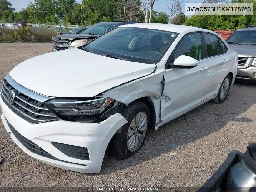 2019 Volkswagen Jetta 1.4T R-Line/1.4T S/1.4T Se VIN: 3VWC57BU1KM178763 Lot: 40187635