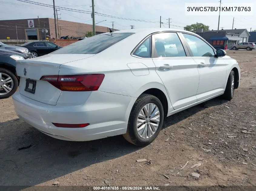 2019 Volkswagen Jetta 1.4T R-Line/1.4T S/1.4T Se VIN: 3VWC57BU1KM178763 Lot: 40187635