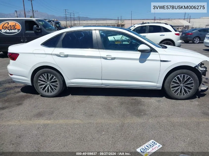 2019 Volkswagen Jetta 1.4T Sel VIN: 3VWE57BU5KM006275 Lot: 40189837