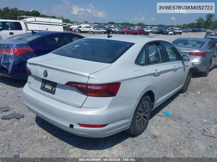 2019 Volkswagen Jetta 1.4T Sel VIN: 3VWE57BU3KM052722 Lot: 40208449