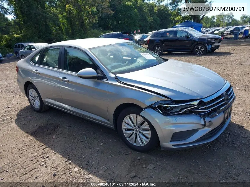 2019 Volkswagen Jetta 1.4T R-Line/1.4T S/1.4T Se VIN: 3VWCB7BU7KM200791 Lot: 40248101