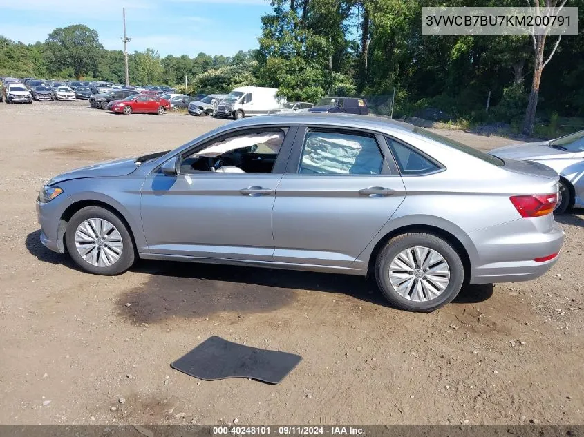 2019 Volkswagen Jetta 1.4T R-Line/1.4T S/1.4T Se VIN: 3VWCB7BU7KM200791 Lot: 40248101