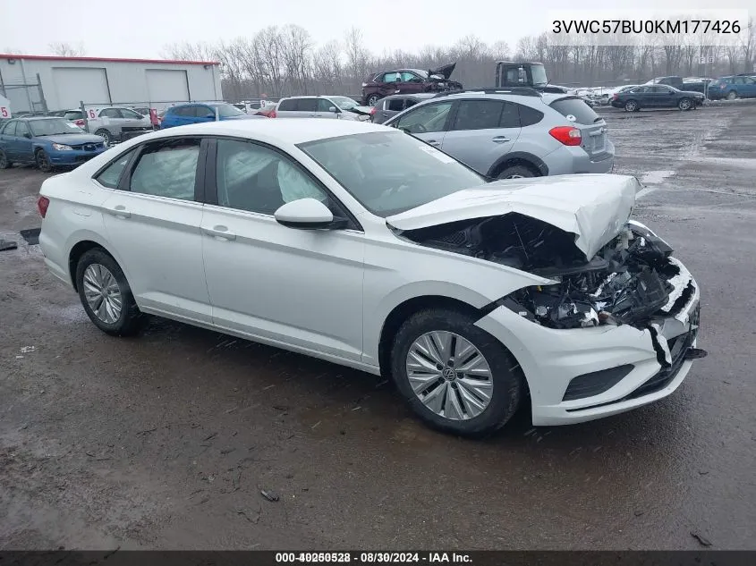 2019 Volkswagen Jetta 1.4T R-Line/1.4T S/1.4T Se VIN: 3VWC57BU0KM177426 Lot: 40250528