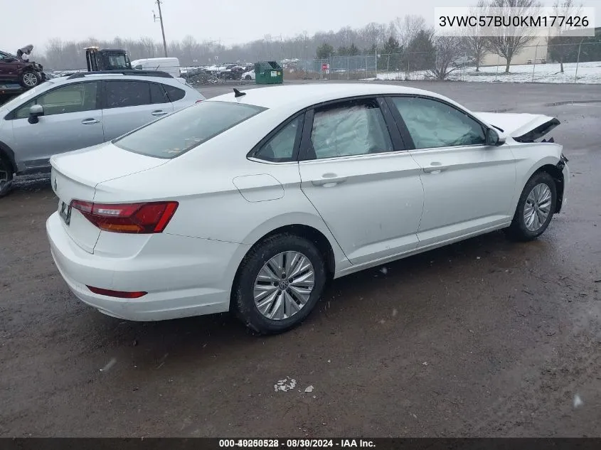 2019 Volkswagen Jetta 1.4T R-Line/1.4T S/1.4T Se VIN: 3VWC57BU0KM177426 Lot: 40250528