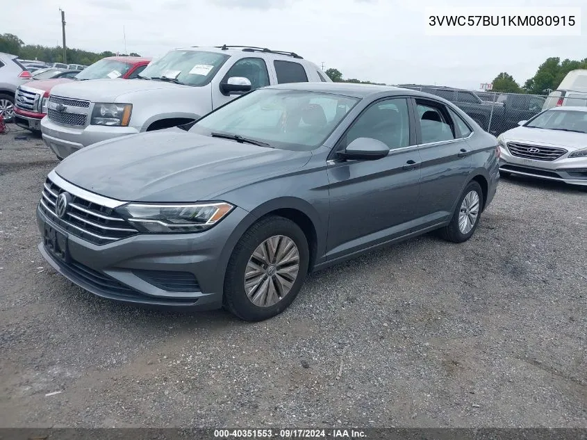 2019 Volkswagen Jetta 1.4T R-Line/1.4T S/1.4T Se VIN: 3VWC57BU1KM080915 Lot: 40351553