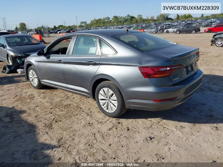 2019 Volkswagen Jetta 1.4T R-Line/1.4T S/1.4T Se VIN: 3VWCB7BUXKM228309 Lot: 40473949