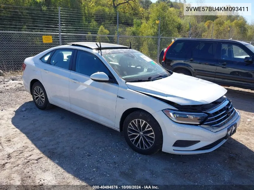 2019 Volkswagen Jetta Sel VIN: 3VWE57BU4KM093411 Lot: 40494576