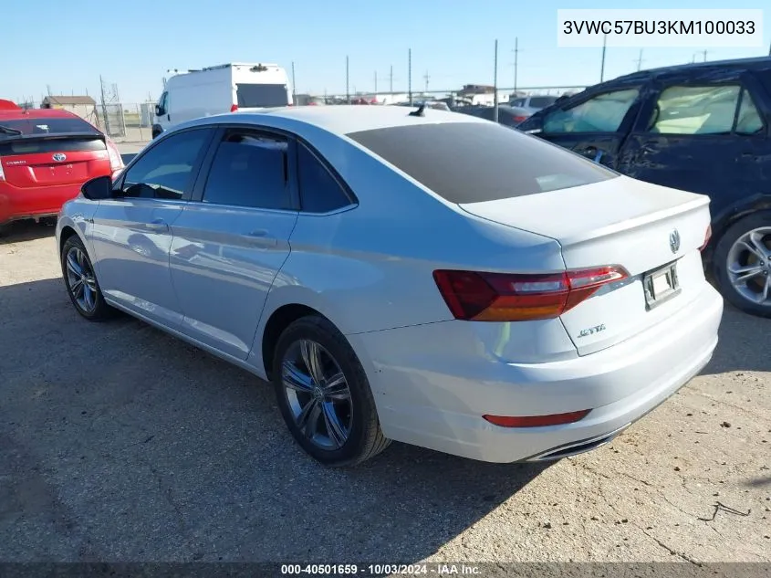 2019 Volkswagen Jetta 1.4T R-Line/1.4T S/1.4T Se VIN: 3VWC57BU3KM100033 Lot: 40501659