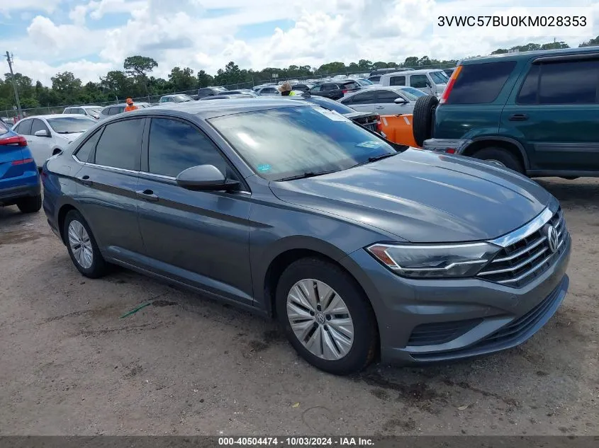 2019 Volkswagen Jetta 1.4T R-Line/1.4T S/1.4T Se VIN: 3VWC57BU0KM028353 Lot: 40504474