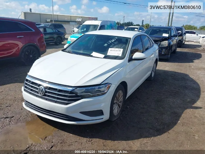 2019 Volkswagen Jetta 1.4T R-Line/1.4T S/1.4T Se VIN: 3VWC57BU1KM080610 Lot: 40514220