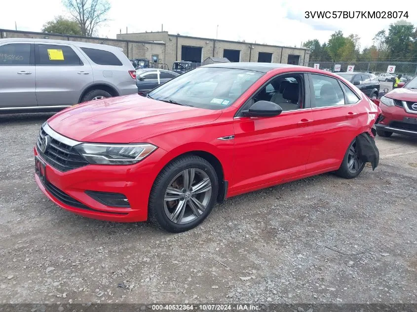 2019 Volkswagen Jetta 1.4T R-Line/1.4T S/1.4T Se VIN: 3VWC57BU7KM028074 Lot: 40532364