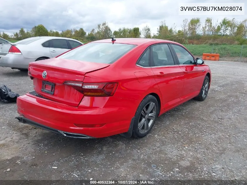 2019 Volkswagen Jetta 1.4T R-Line/1.4T S/1.4T Se VIN: 3VWC57BU7KM028074 Lot: 40532364